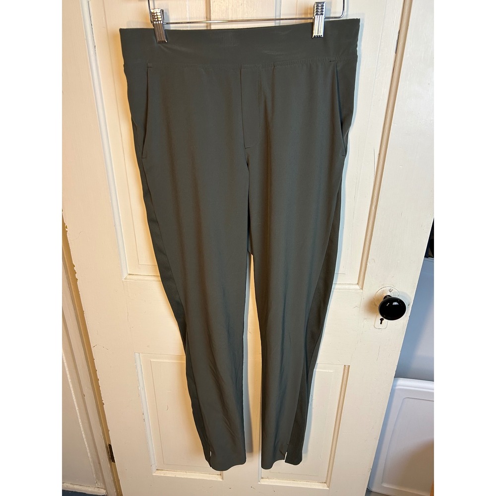 Athleta Brooklyn Ankle Pant 6T Olive Green Tapered Stretch Travel 198671-11